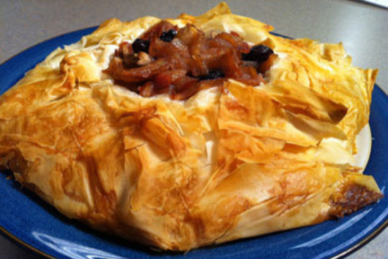 Cranberry and pear phyllo tart - A recipe by Epicuriantime.com